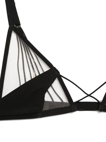 Сутиен с триъгълни чашки Rick Owens с дантела черно
