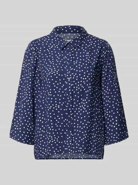 Bluzka o kroju regular fit z z rękawem o dł. model Bono' Lollys Laundry granatowa