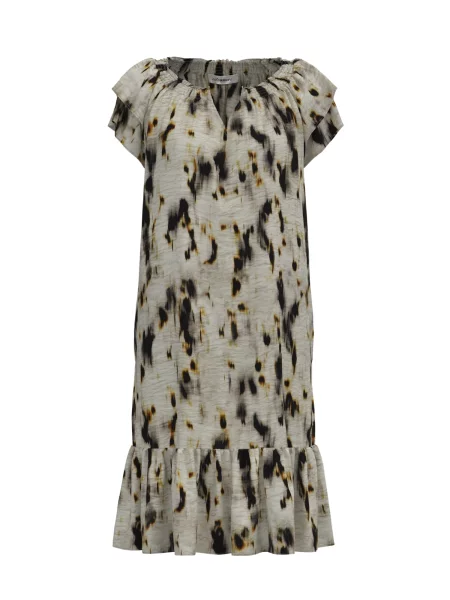 Co'couture Rochie Sunrise bej / gri negru