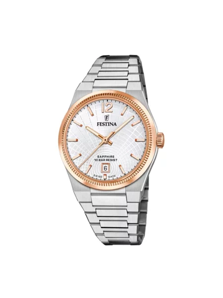 FESTINA Analogové hodinky Watch Rivé Swiss Made stříbrná