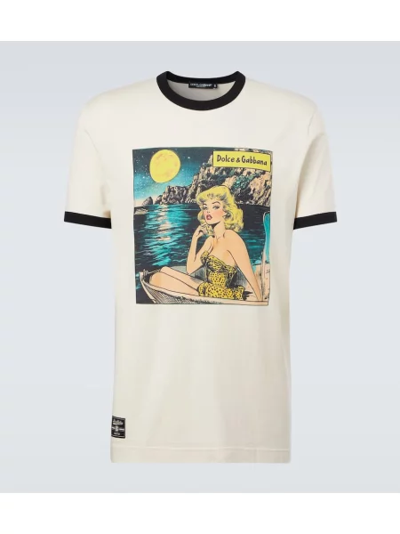 Jersey majica Dolce&gabbana s potiskom bela