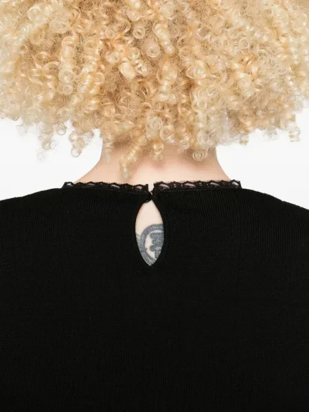 Pulover Moschino din dantelă negru