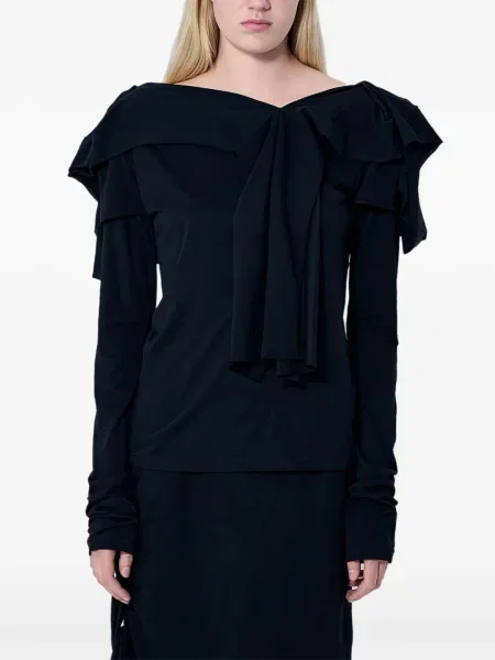 Lung bluză Yohji Yamamoto negru