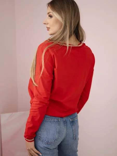 Hanorac Kesi cu inscripții roșu