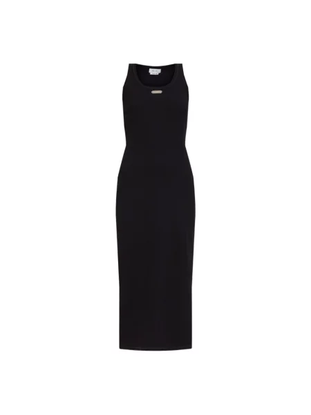 Jedwabna sukienka Alexander Mcqueen czarna