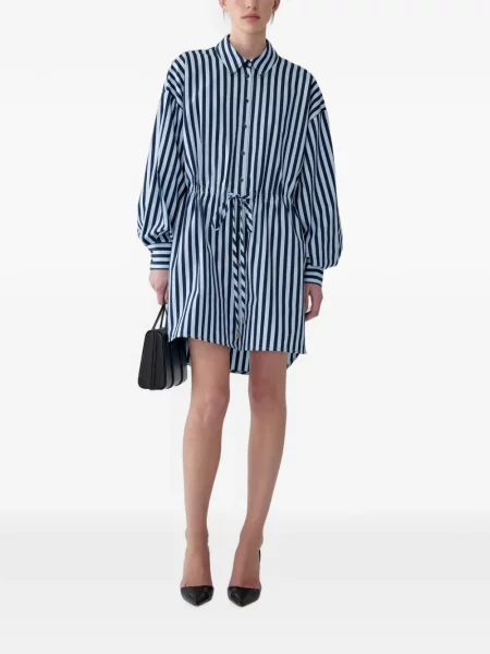 Rochie tip cămașă Carolina Herrera cu cordon albastru
