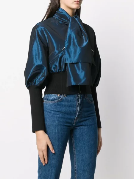 Bunda Jean Paul Gaultier Pre-owned s mašlí modrá