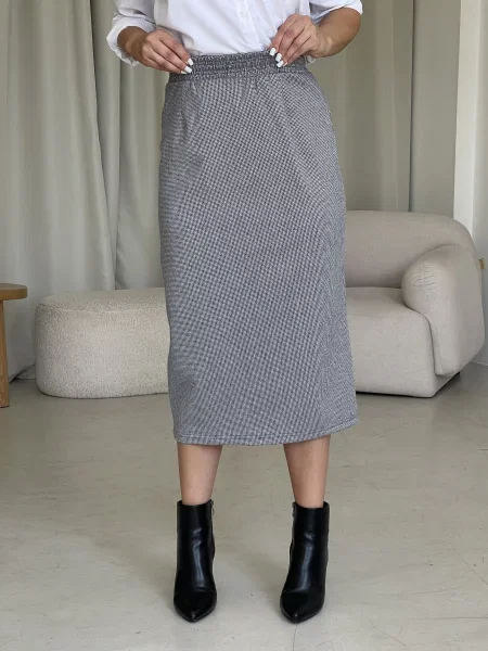 Спідниця міді Merlini кашемір сірий