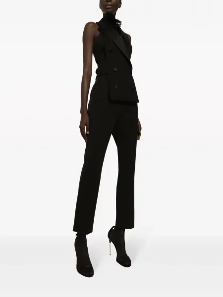 Vilnonės kelnės Dolce & Gabbana juoda