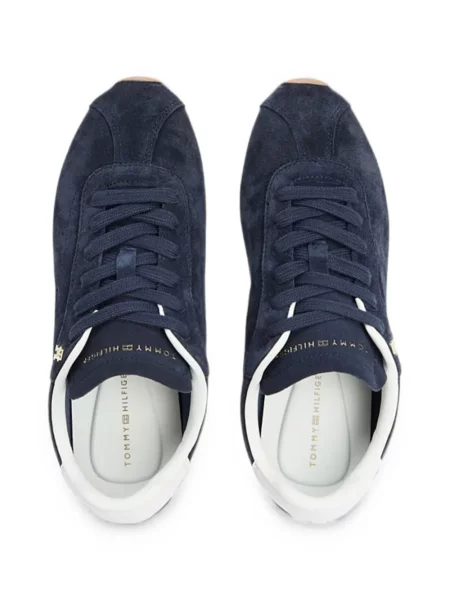 Szarvasbőr sneaker Tommy Hilfiger autogrammal kék