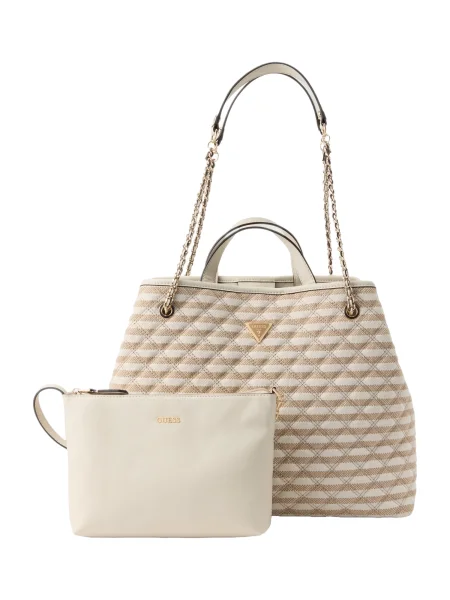 Ročna torba Guess Giully II Svetlo bež