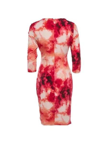 Rochie Calvin Klein cu model floral asimetrică roșu