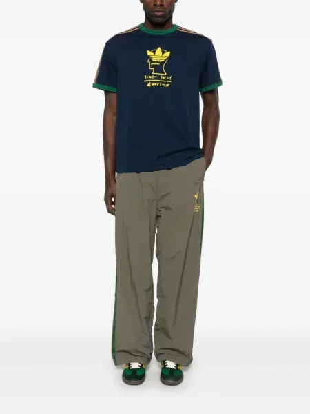 Șosete Adidas cu dungi cu broderie albastru