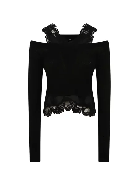 Pulover Ermanno Scervino din dantelă negru