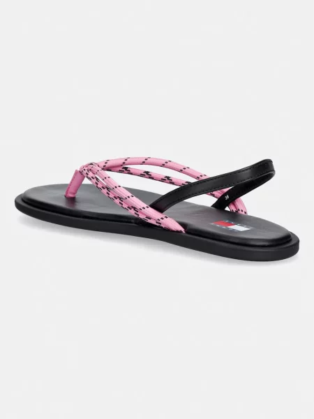 Tommy Jeans sandały TJW CASUAL ROPE SANDAL różowe