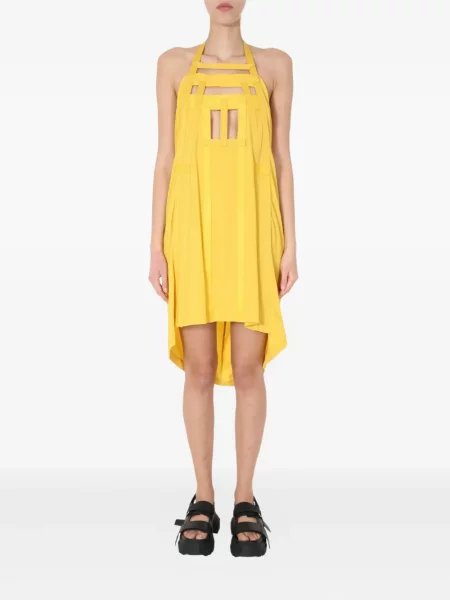 Rochie mini Rick Owens fără mâneci de costum galben