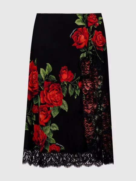 Кружевная юбка Dolce&gabbana черная