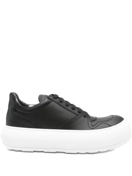 Sneakerși Moschino din piele cu platformă negru