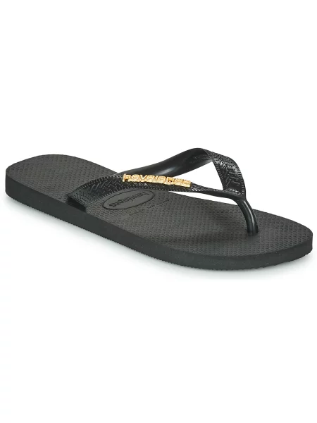 Top Havaianas z avtogramom črna