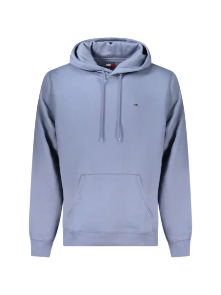Hanorac cu glugă Tommy Hilfiger cu autograf albastru