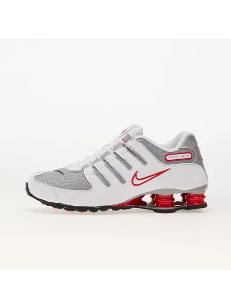 Sneakers Nike Shox Nz White/ Metallic Silver-Sport Red EUR 43 λευκό