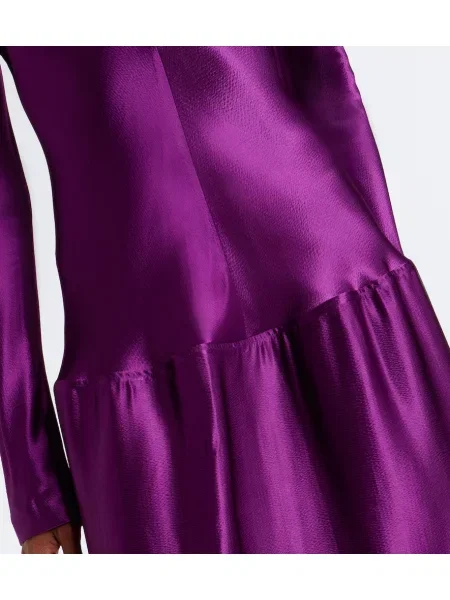 Rochie maxi Fforme din satin violet