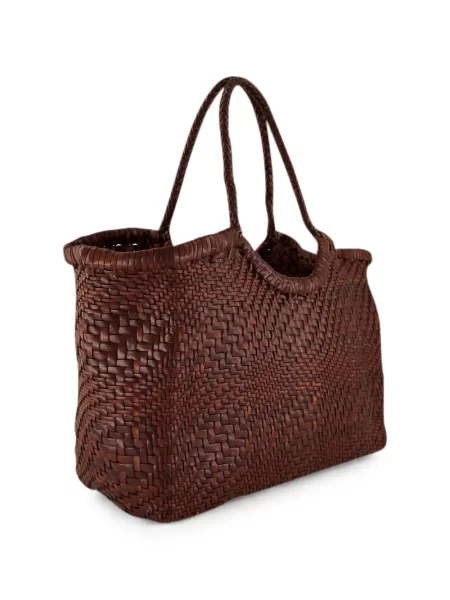 Geantă shopper Dragon Diffusion din piele maro