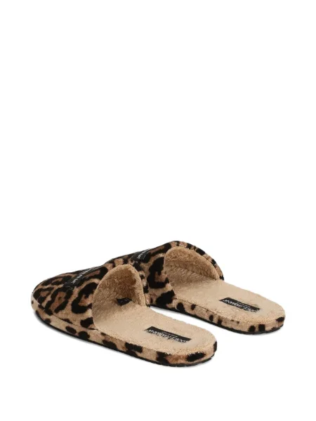 Leopardí bačkory Dolce & Gabbana s potiskem hnědé