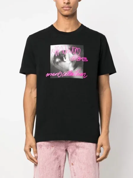 Μπλούζα Off-white με σχέδιο λευκό