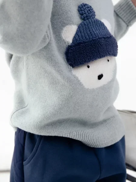 Donsje светр дитячий із мериносової вовни Denn Merino Wool Sweater Polar Bear