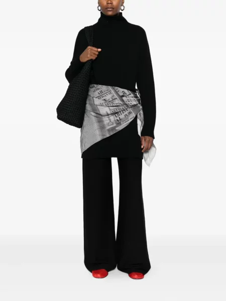 Rochie mini Eric Bompard din cașmir de costum negru