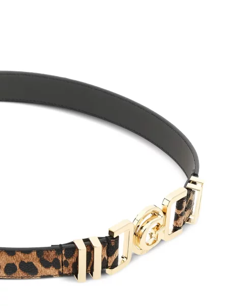 Leopárdmintás öv Guess nyomtatás barna