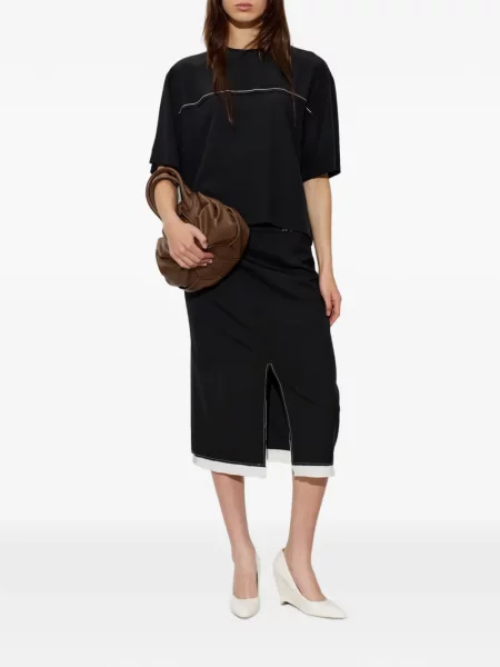 Tricou Marni de mătase negru