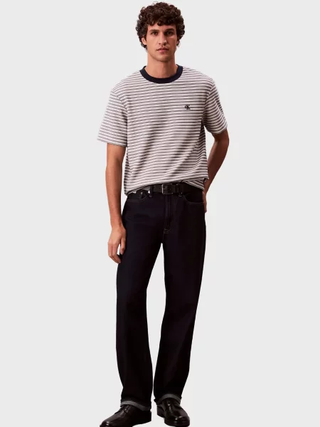 Смугаста футболка Calvin Klein бежева