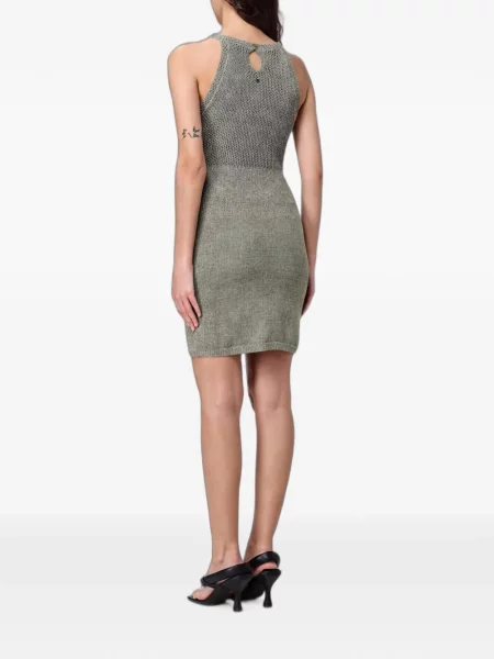 Kötött halter nyakú mini ruha Emporio Armani zöld