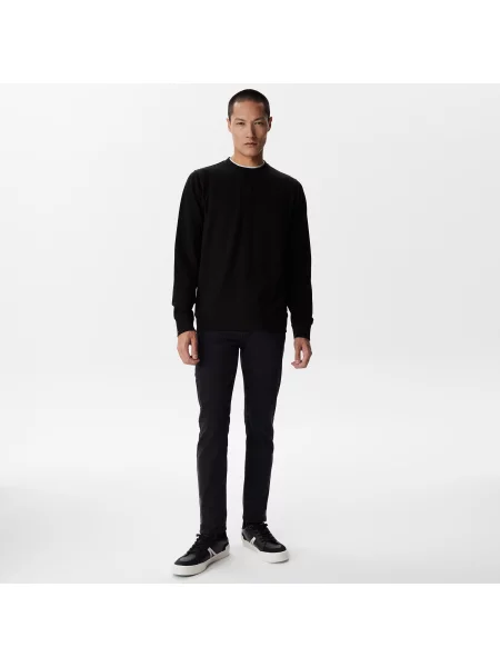 Lacoste Bluza Z Bawełny O Luźnym Kroju Z Naszywką czarna
