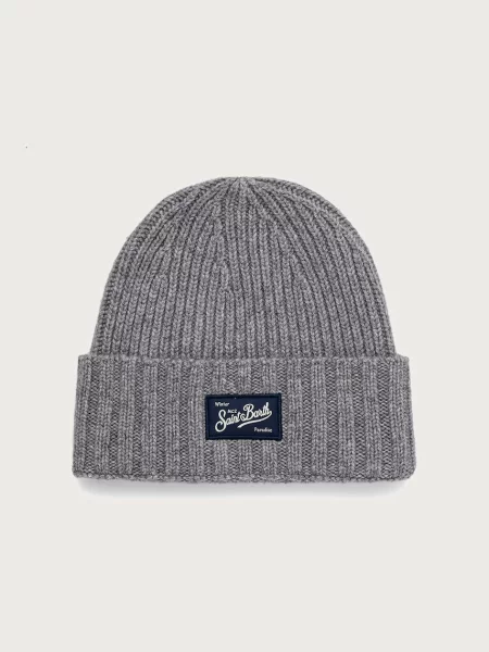 Saint Barth czapka beanie z wełną szara