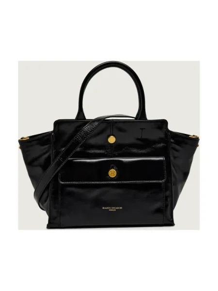 GIANNI CHIARINI De piele geantă shopper CHER negru