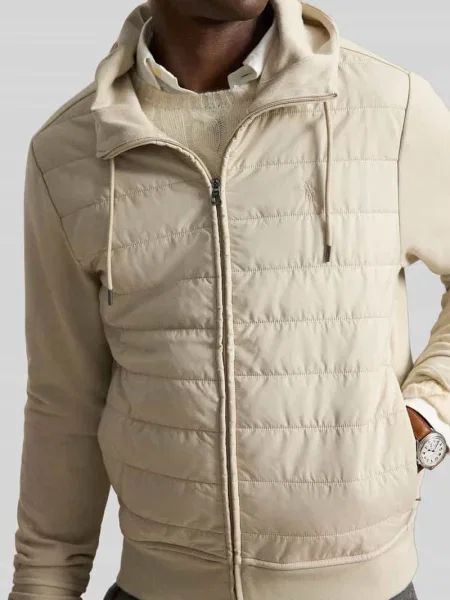 Kardigan rozpinany o kroju regular fit z mieszanki bawełny Polo Ralph Lauren beżowy