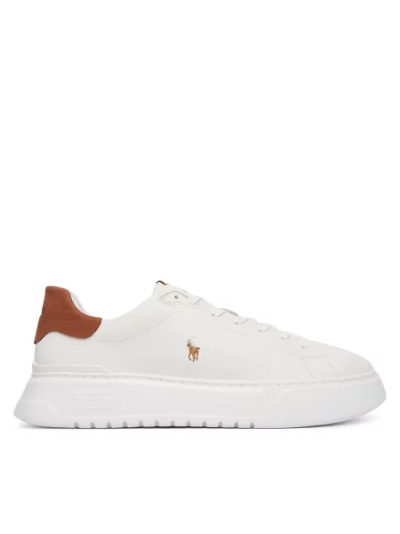 Laisvalaikio batai Polo Ralph Lauren RLite Court Tumbled balta