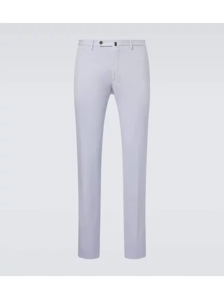 Pantaloni Slowear de mătase albastru