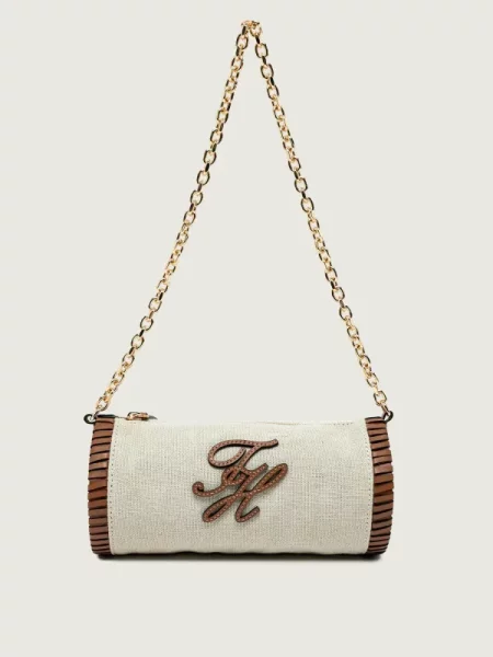 Colier Tommy Hilfiger din canvas bej