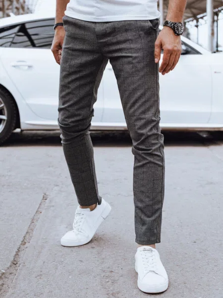 Spodnie casual ciemnoszare Dstreet