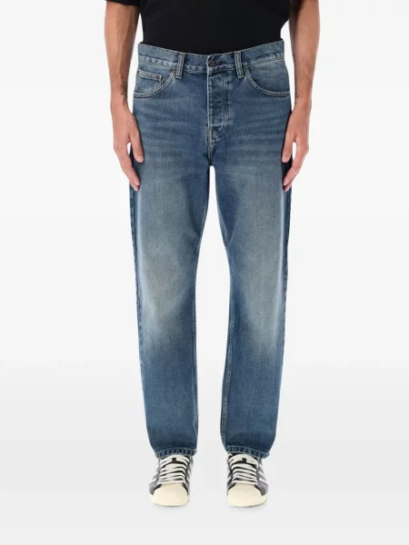 Blugi Carhartt Wip cu autograf albastru