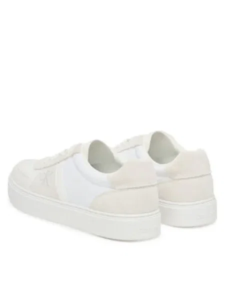 Sneakersy Calvin Klein Classic Cups Lace Mix Emb Tongue biela