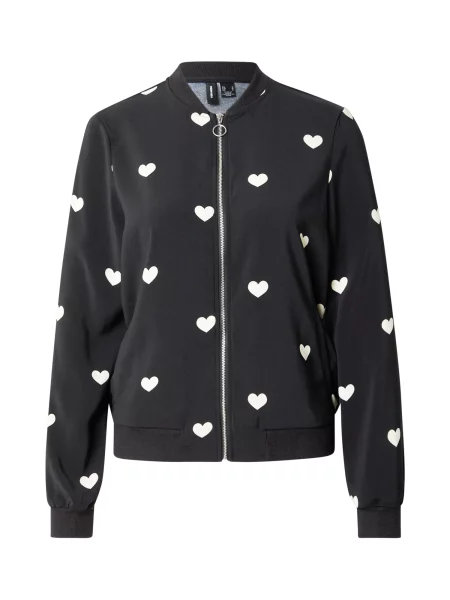VERO MODA Geacă de primăvară-toamnă VMCOCO negru alb