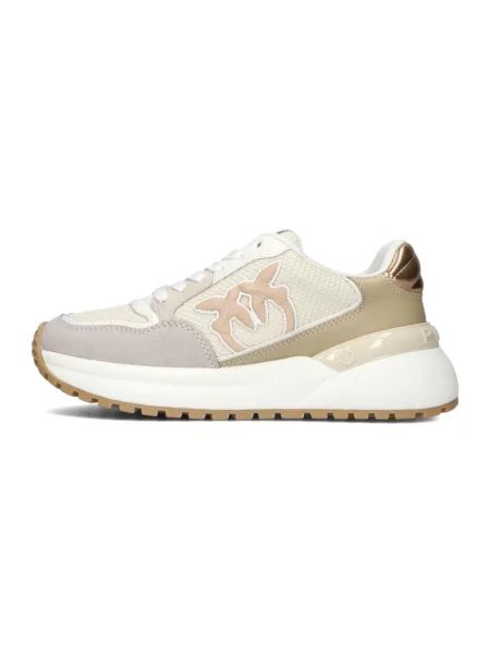 Sneakersy Pinko skórzane beżowe