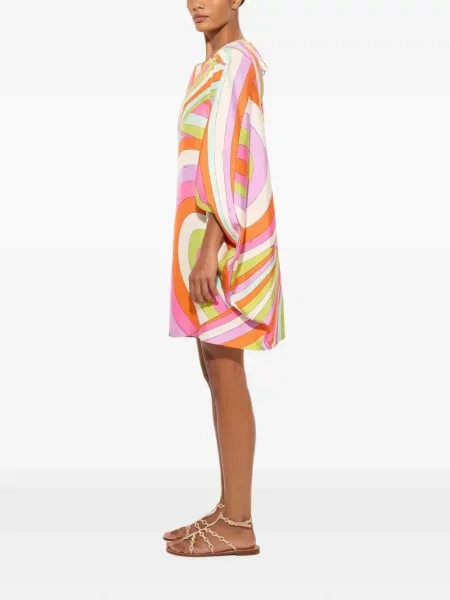 Rochie Pucci de mătase cu imagine portocaliu