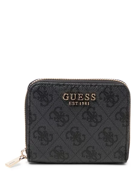 GUESS Portfel Laurel Kobiety wzorzysty ONE SIZE czarny