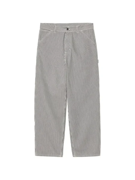 Pantaloni Carhartt Wip cu dungi alb